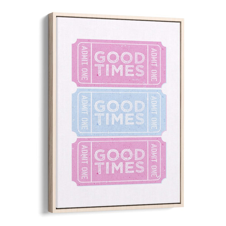 Good Times Fashion Art Artwork in Oak Wood Floater Frame