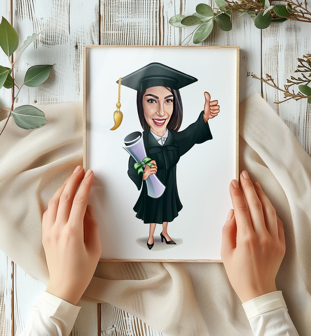 painting - GRADUATION CARICATURE by Asianmonk