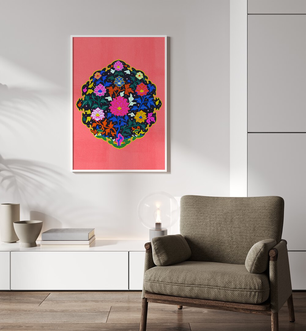 Bright and vibrant GRANDMA, FLORAL FLOWER PAINTINGS enhance any space with botanical elegance by Jota de Jai.