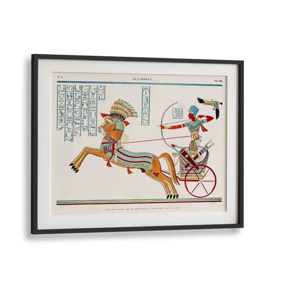 GREAT SPEOS: II (1835–1845), EGYPTIAN ART PAINTINGS, showcasing vibrant ancient scenes in a stylish black frame.