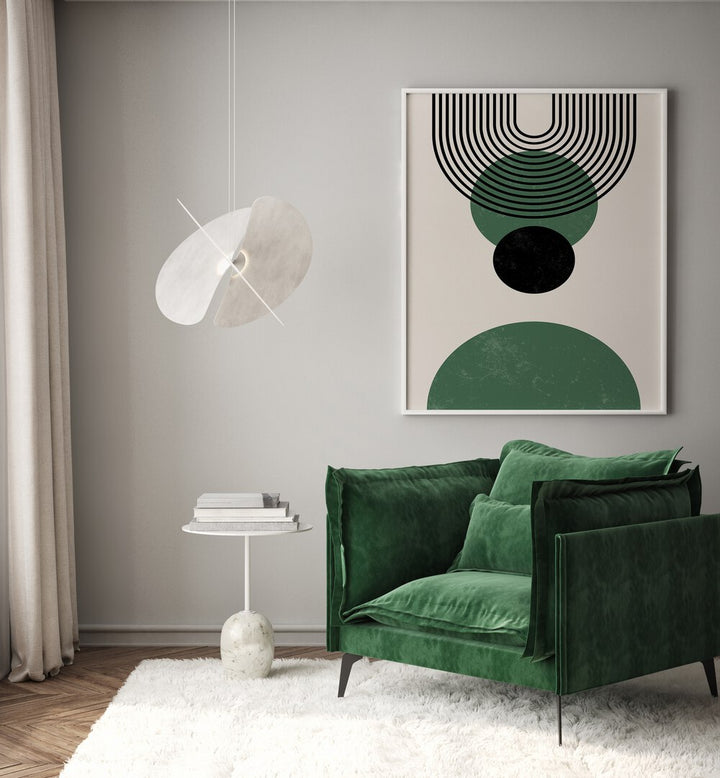 Green lagoon I  boho Artwork Hanged on a Wall