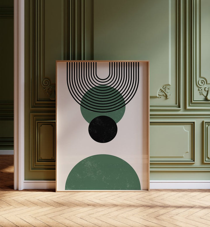 Green lagoon I  boho Artwork Hanged on a Wall