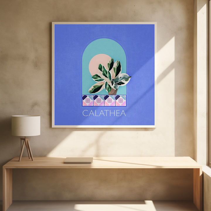 Bright and elegant GREEN SETS CALATHEA, FLORAL FLOWER PAINTINGS by Emel Tunaboylu enhance any living space beautifully.