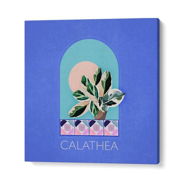 Vibrant GREEN SETS CALATHEA, FLORAL FLOWER PAINTINGS by Emel Tunaboylu, perfect for elevating your home decor.