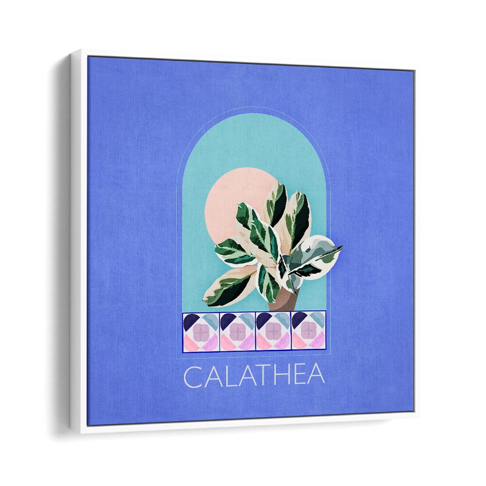 Bright and artistic GREEN SETS CALATHEA, FLORAL FLOWER PAINTINGS, perfect for enhancing any living space.