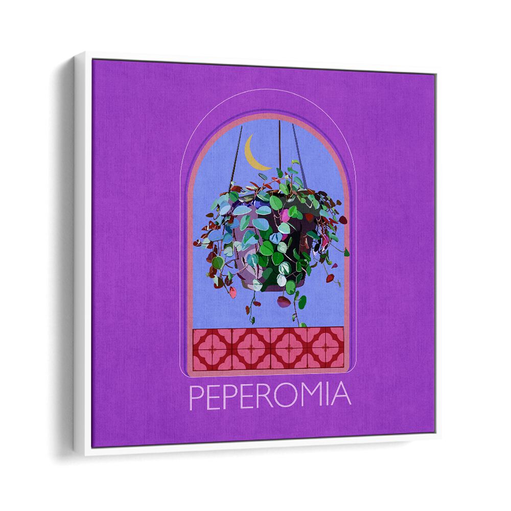 Vibrant GREEN SETS PEPEROMIA, FLORAL FLOWER PAINTINGS by Emel Tunaboylu, showcasing botanical beauty in a framed design.