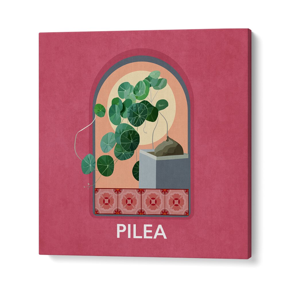 Beautiful GREEN SETS PILEA, FLORAL FLOWER PAINTINGS by Emel Tunaboylu, perfect for enhancing any living space.