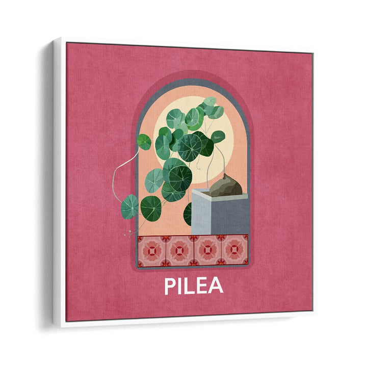 Elegant GREEN SETS PILEA, FLORAL FLOWER PAINTINGS on canvas, enhancing your space with botanical beauty.