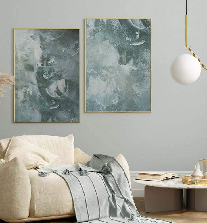 Elevate your decor with the GREEN AND WHITE ACRYLIC SET, SET OF 2 PAINTINGS for a contemporary touch.