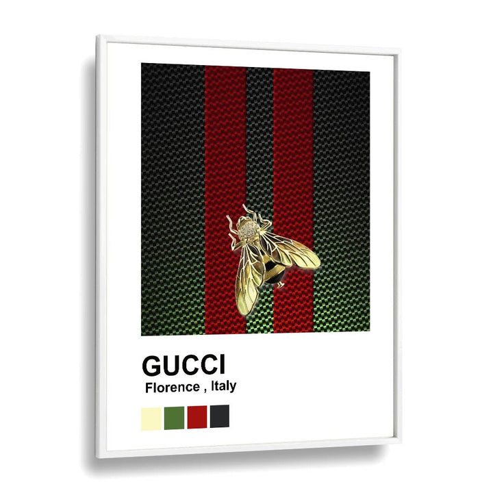 Gucci Fashion art Artwork in White Plain Frame