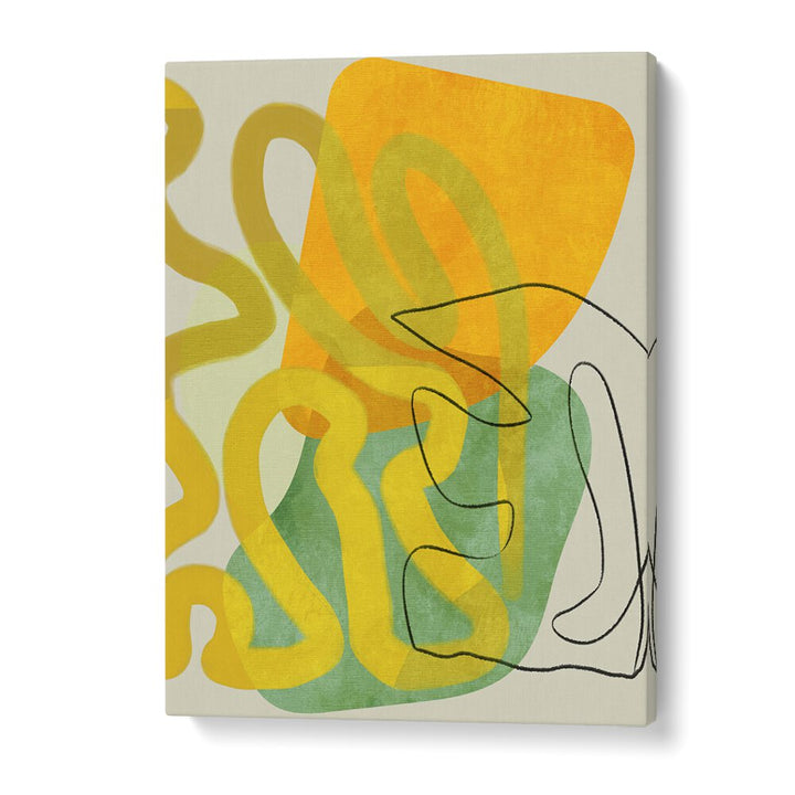 Colorful swirls and shapes of PAINTED LINES VIII KOPIE, ABSTRACT PAINTINGS by Ana Rut Bre, perfect for transforming spaces.