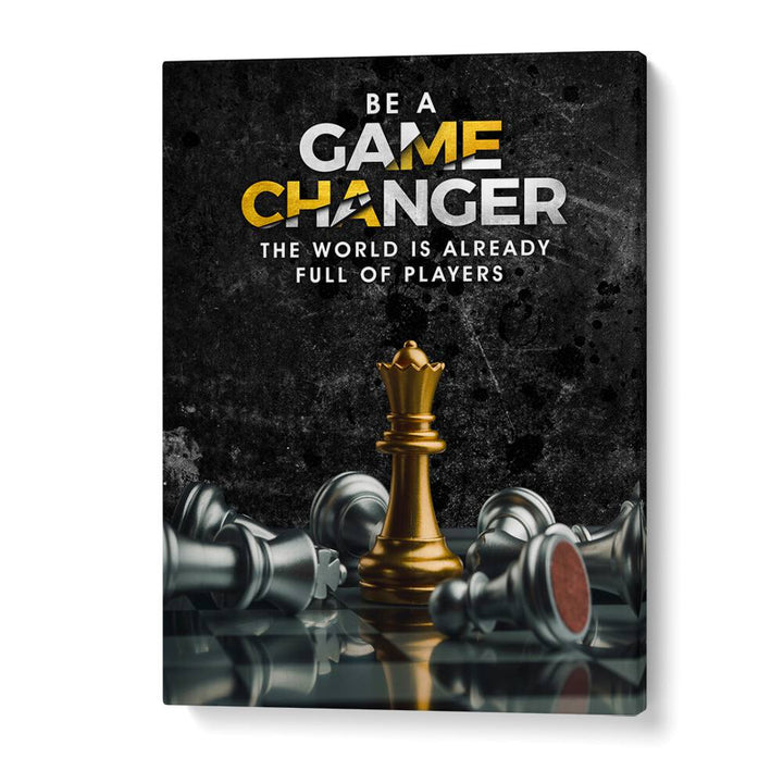 Transform your space with GAME CHANGER, QUOTES typography poster, inspiring decor for home or office.