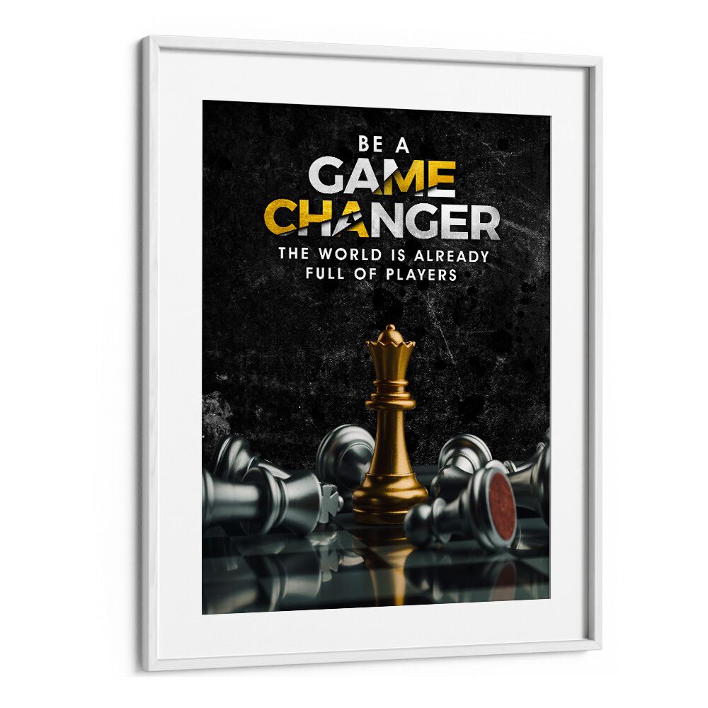 Transform your decor with GAME CHANGER, QUOTES typography poster, showcasing inspiration and motivation.