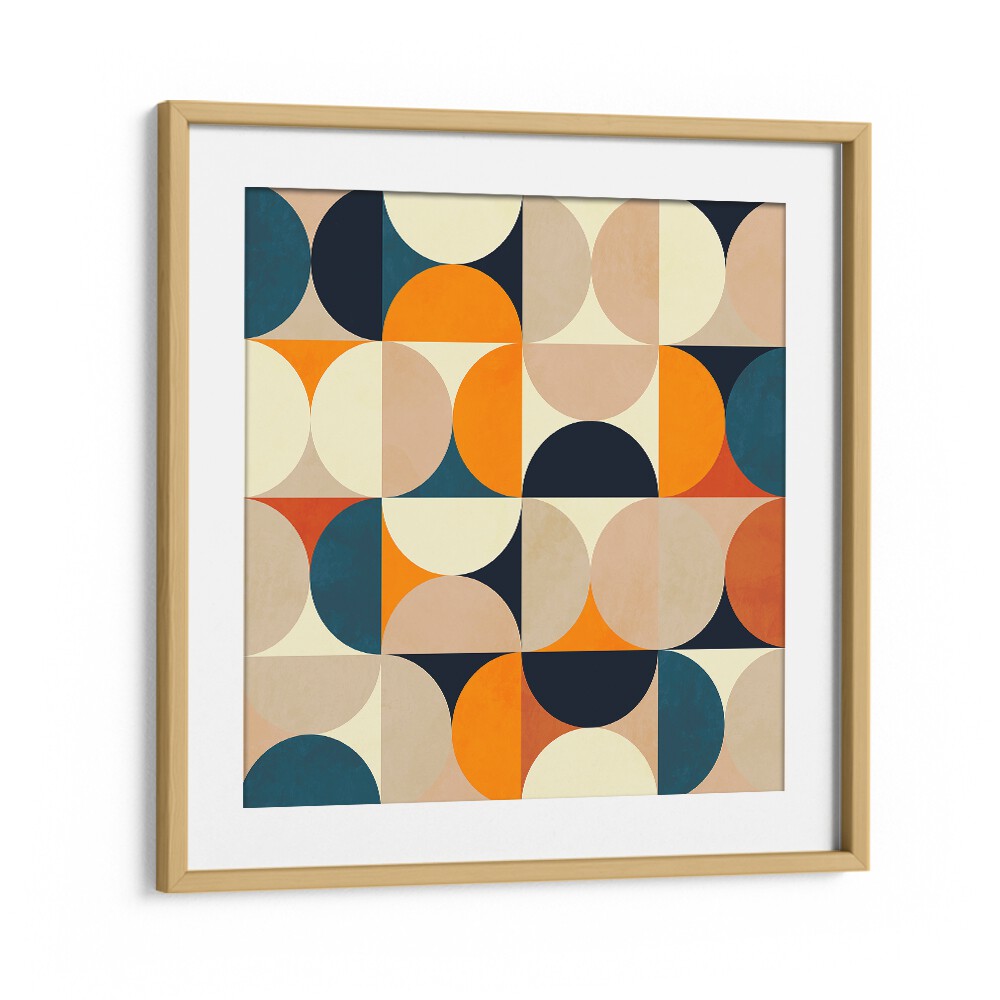Colorful abstract design featuring Geometry New Bleu Claire, perfect for enhancing any space with artistic flair.