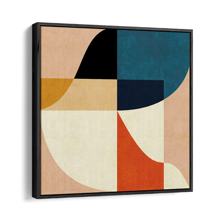 Elevate your decor with GEOMETRY NEW II, ABSTRACT PAINTINGS by Ana Rut Bre, featuring vibrant modern shapes in a sleek frame.