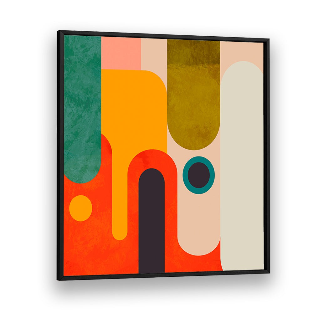 Vibrant GEOMETRY NEW III KOPIE, ABSTRACT PAINTINGS by Ana Rut Bre, enhancing modern spaces with stunning color and design.
