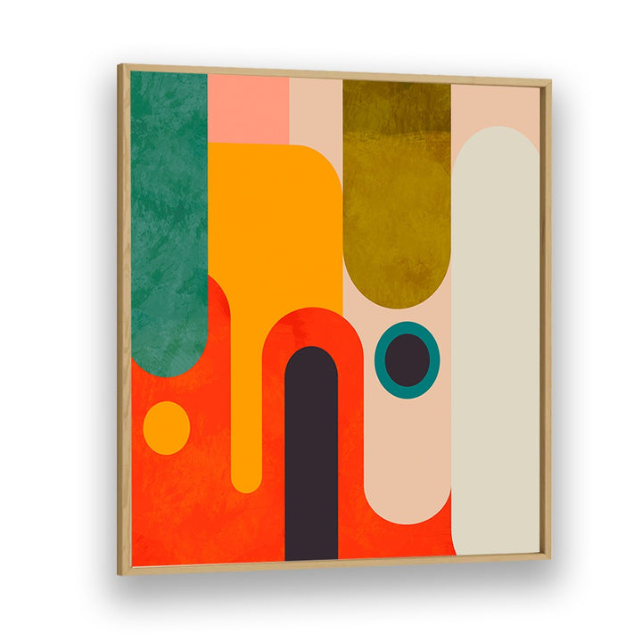 Colorful GEOMETRY NEW III KOPIE, ABSTRACT PAINTINGS by Ana Rut Bre, framed art that enhances modern interiors.