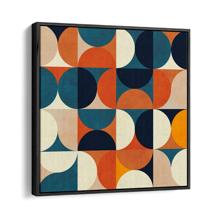 Transform your space with GEOMETRY NEW MARRON, ABSTRACT PAINTINGS by Ana Rut Bre, featuring vibrant geometric designs.
