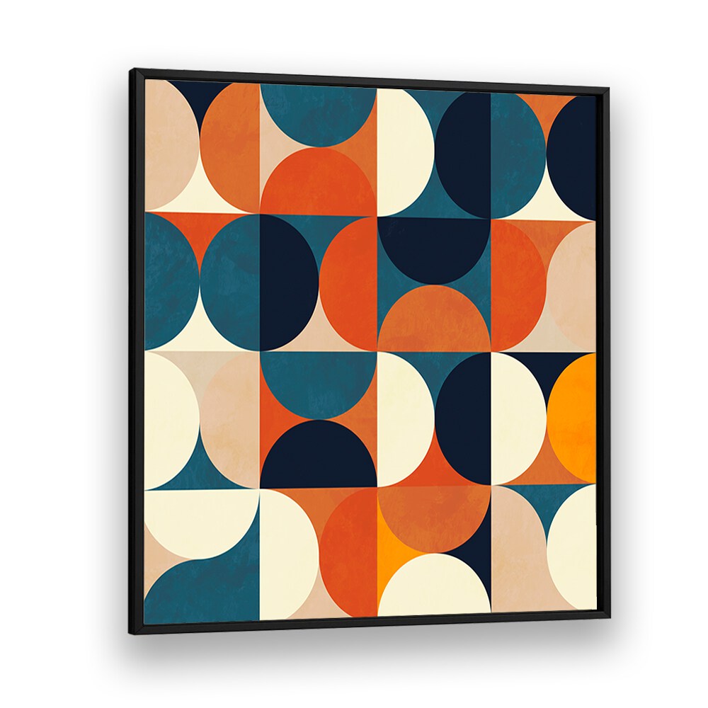 Transform your space with GEOMETRY NEW MARRON, ABSTRACT PAINTINGS by Ana Rut Bre, showcasing vibrant geometric designs.