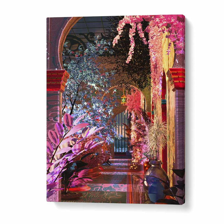 Experience the vibrant allure of GLOWING PALACE, SURREAL ART PRINTS by Cosmo Zach, perfect for any art lover's collection.