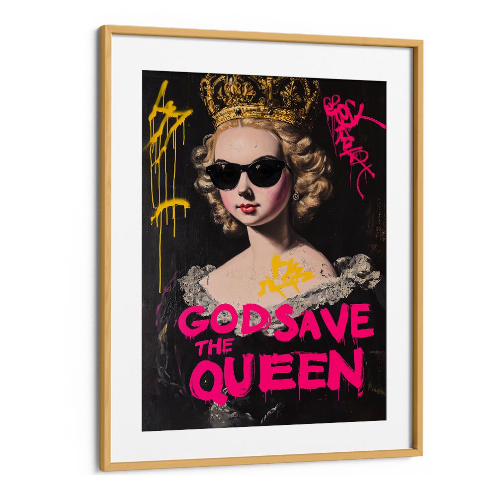 Bold GOD SAVE THE QUEEN, ALTERED ART PRINTS capture individuality and elegance, perfect for transforming your space.