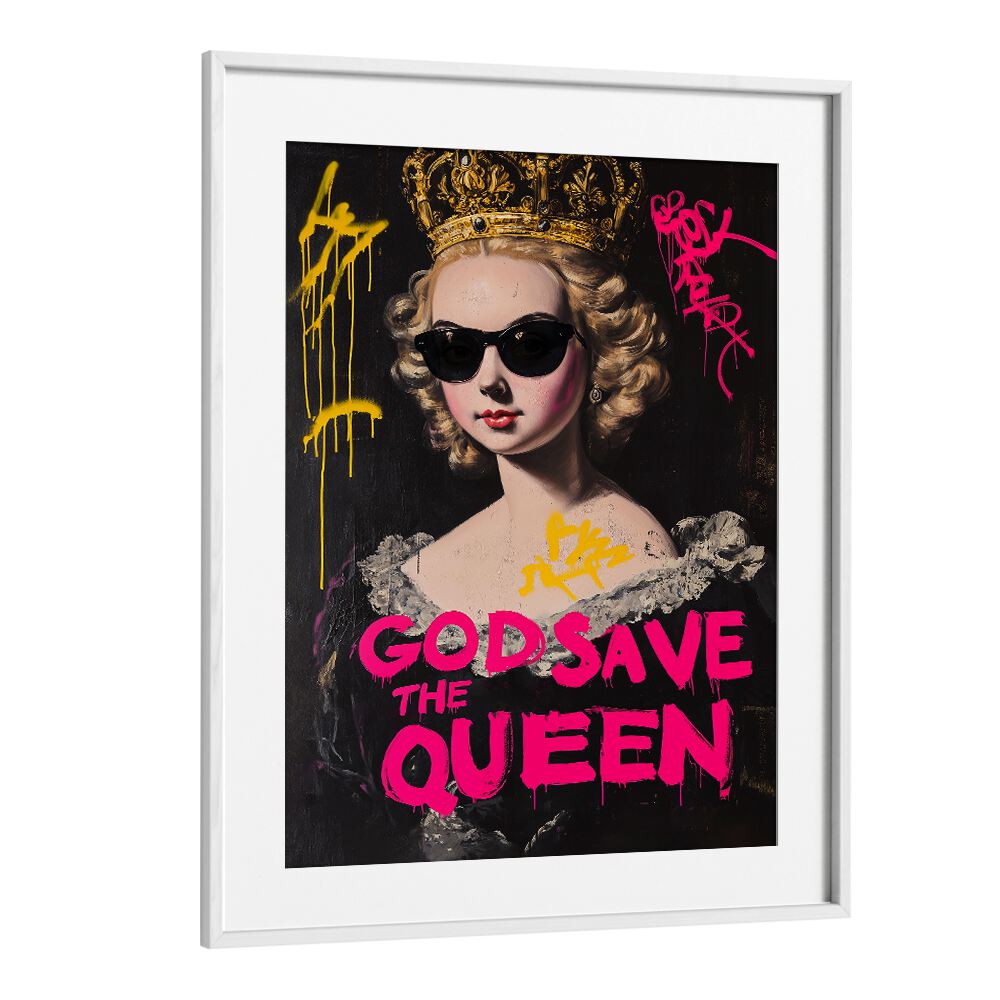 Bold GOD SAVE THE QUEEN, ALTERED ART PRINTS showcase unique artistry, perfect for elevating your living space.