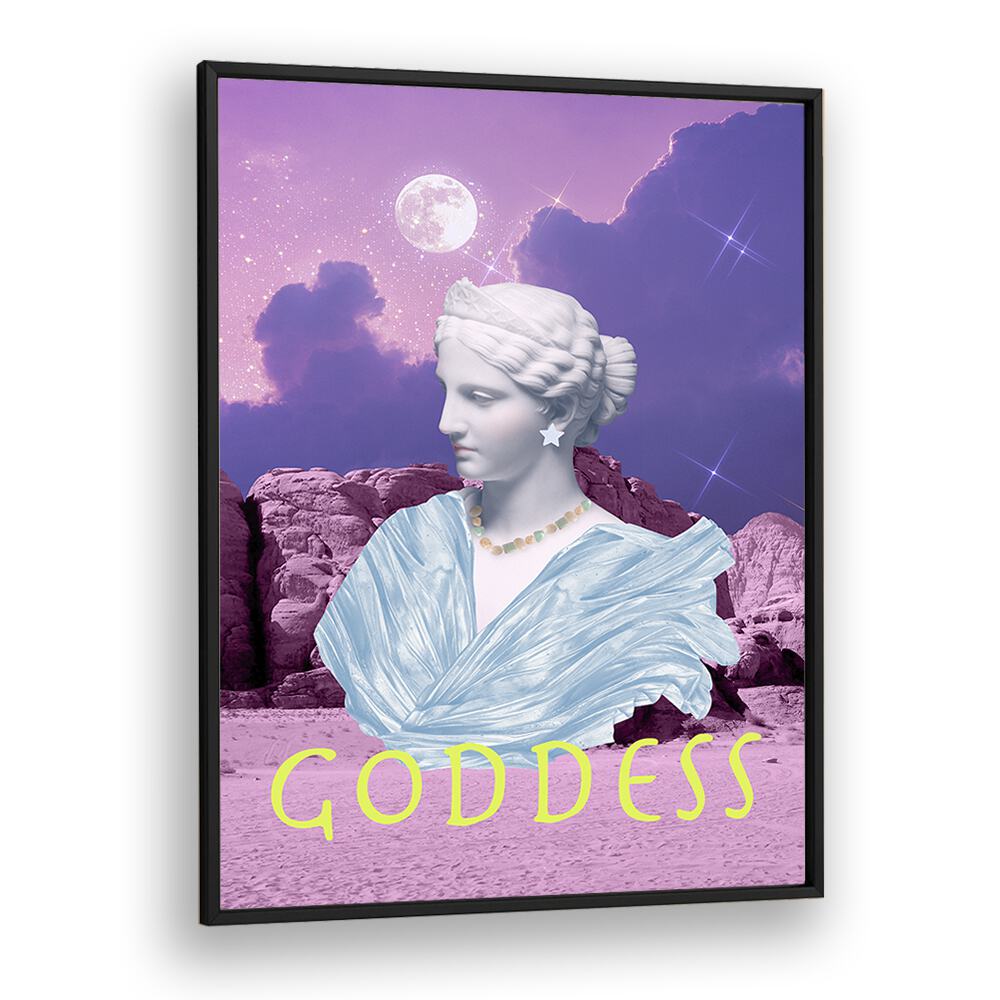 GODDESS, ALTERED ART PRINTS by Grace Digital Art Co. features a stunning wall art piece in a black frame.