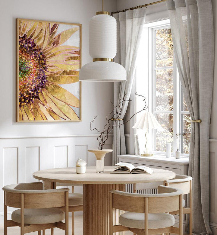 Vibrant GOLDEN SUNFLOWER, FLORAL FLOWER PAINTINGS by Sarah Manovski, elevating your decor with nature's beauty.