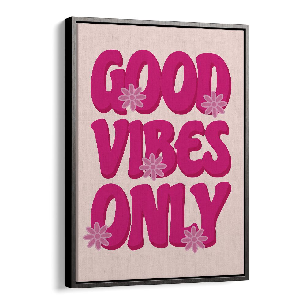 Bright and cheerful GOOD VIBES PRINT, QUOTES poster, perfect for uplifting your space with positivity.