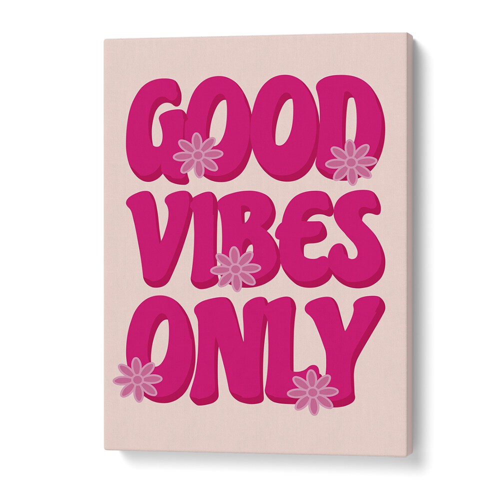 Bright and cheerful GOOD VIBES PRINT, QUOTES poster adds positivity and style to any room, transforming your space.