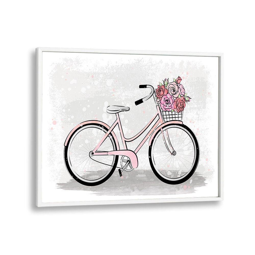 Stylish GREY BIKE fashion poster by Martina, perfect for elevating any space with artistic flair.
