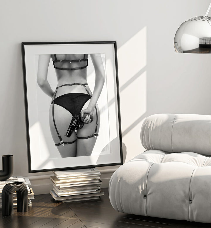 Stylish "GUN, PHOTOGRAPHY PRINTS" by David Drake, showcasing bold artistry in fine art photography decor.