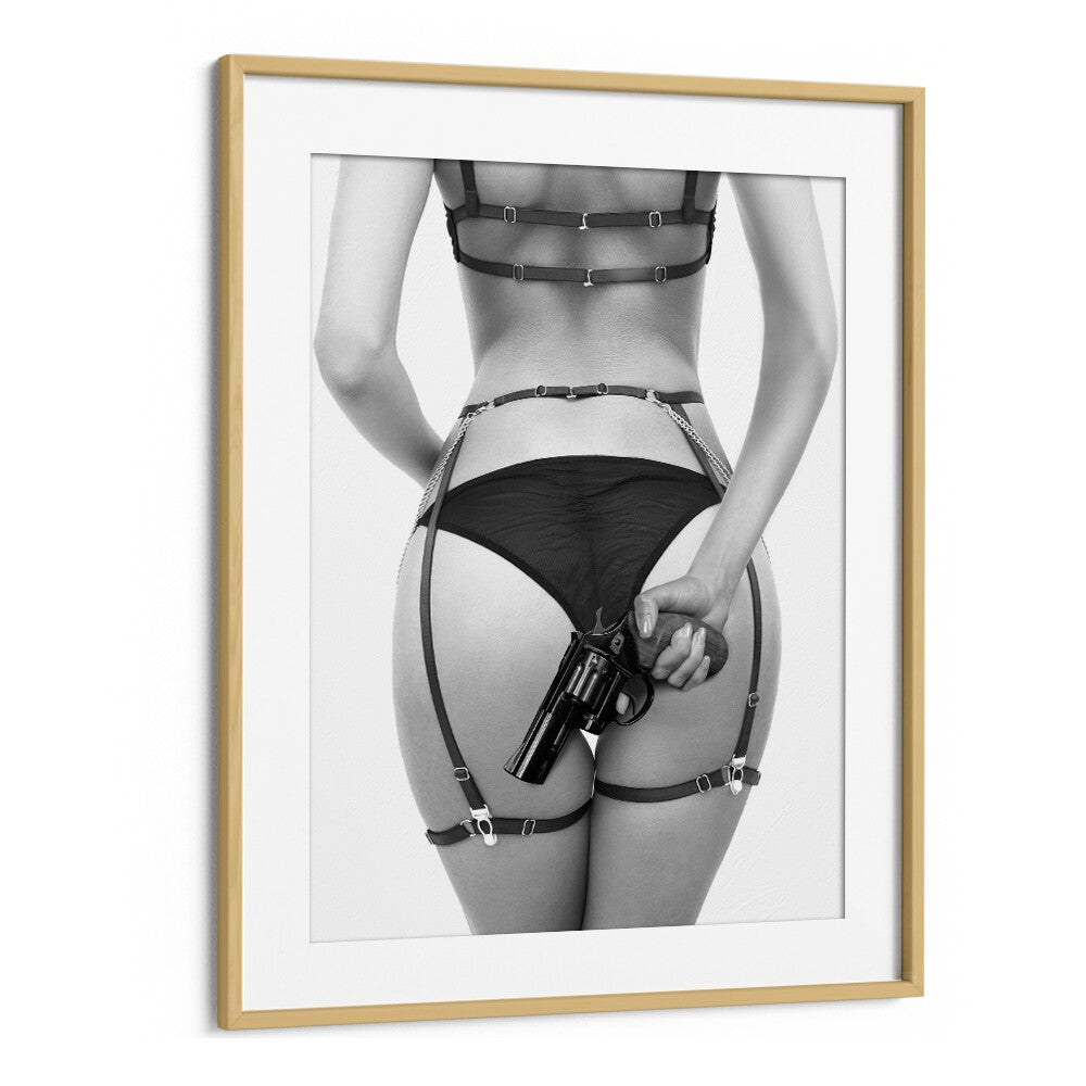 Stunning GUN, PHOTOGRAPHY PRINTS by David Drake, featuring fine art and fashion photography in an elegant frame.