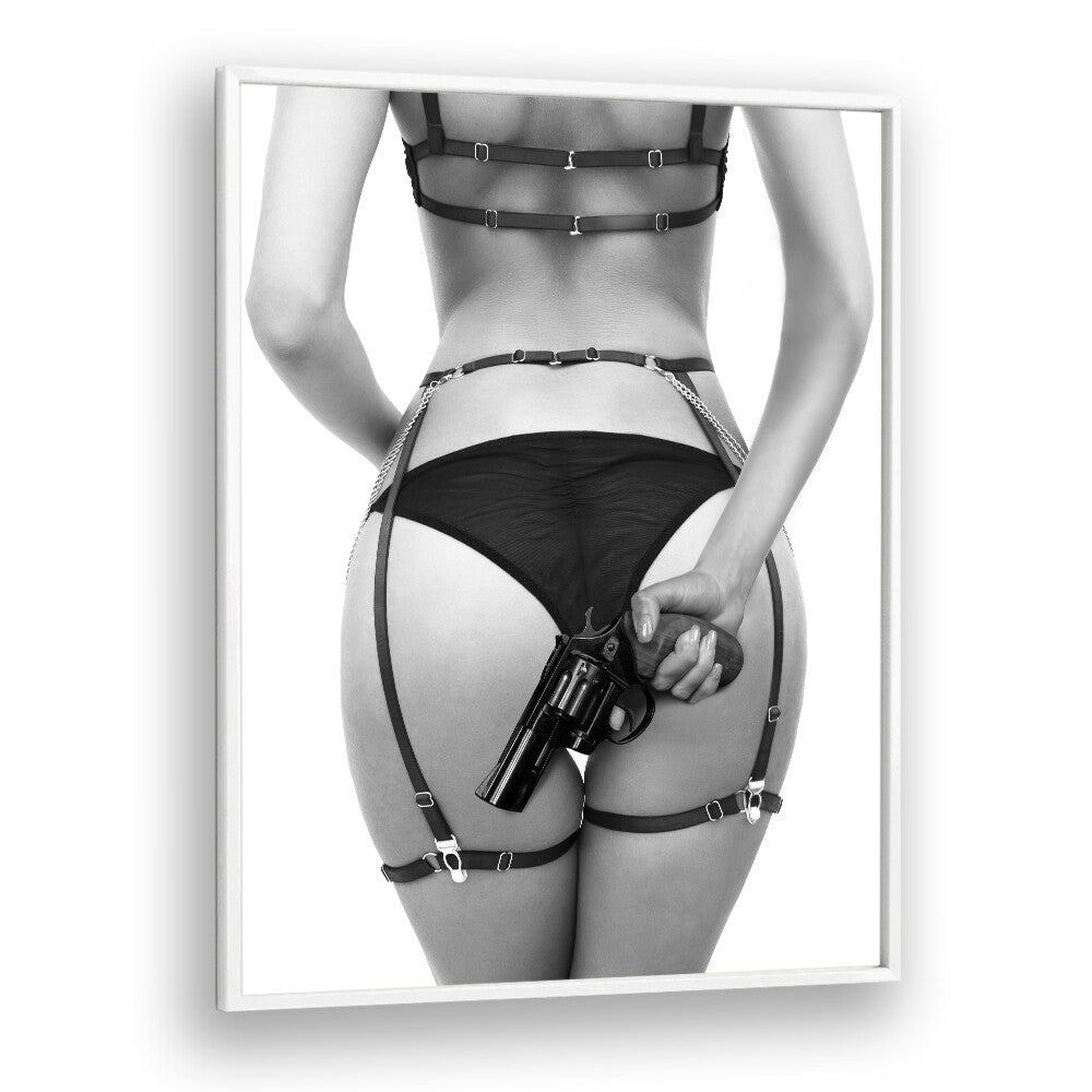 Stunning GUN, PHOTOGRAPHY PRINTS by David Drake, showcasing fine art and fashion photography in a sleek frame.