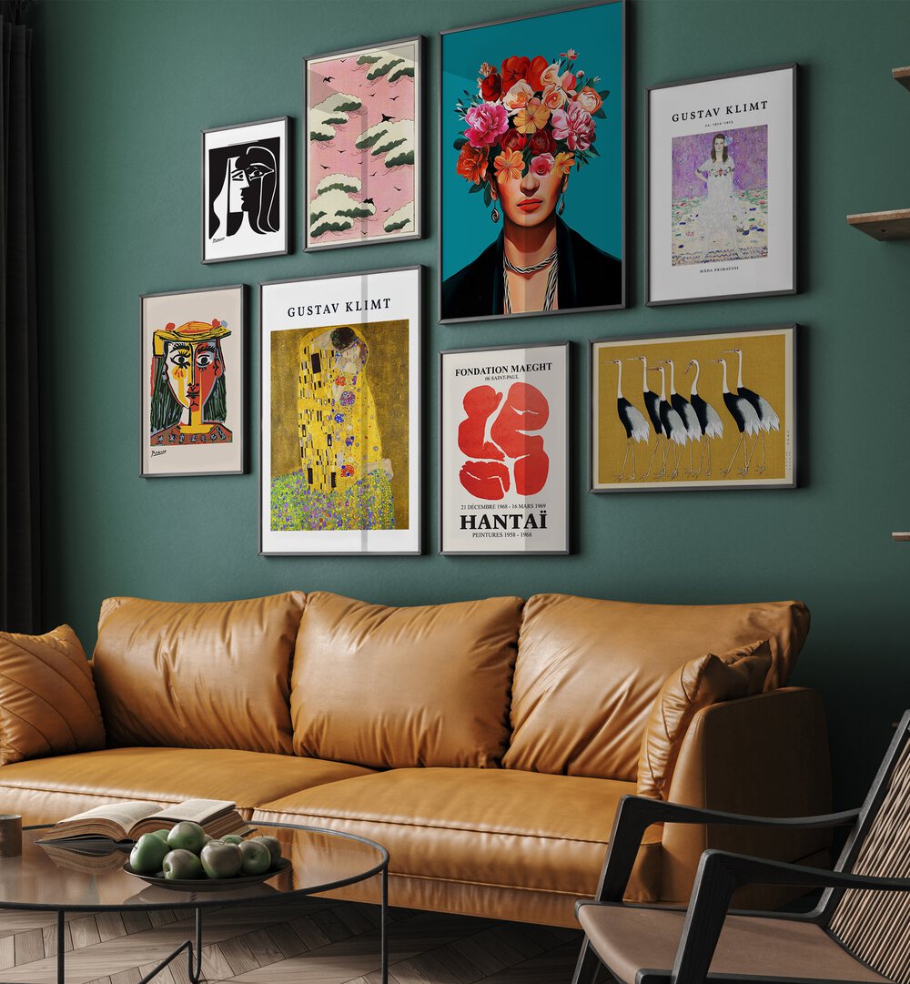 Transform your space with the stunning Gustav Klimt Gallery Wall, featuring vibrant art for stylish gallery walls.