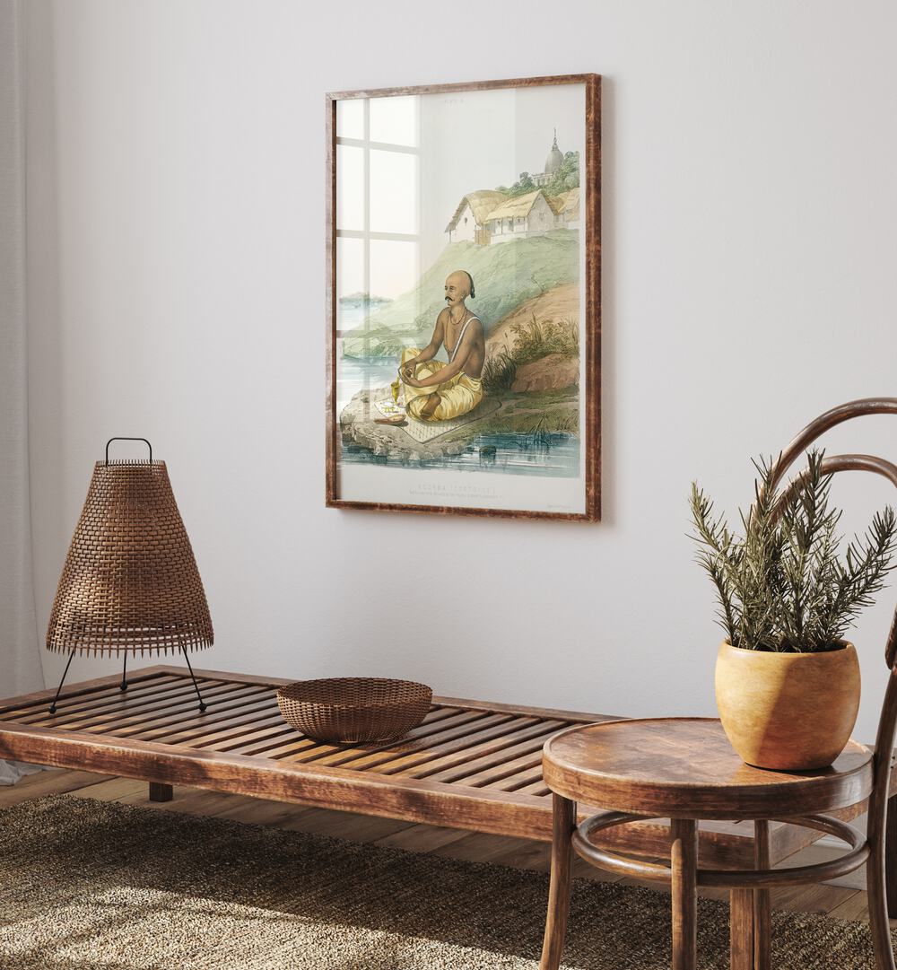 Elegant HAND SIGNS, INDIAN ART PAINTINGS showcase rich cultural heritage in a serene setting. Perfect for your decor.
