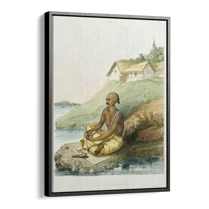 Hand Signs Indian Art Paintings in a black floater frame, showcasing rich cultural heritage and unique craftsmanship.