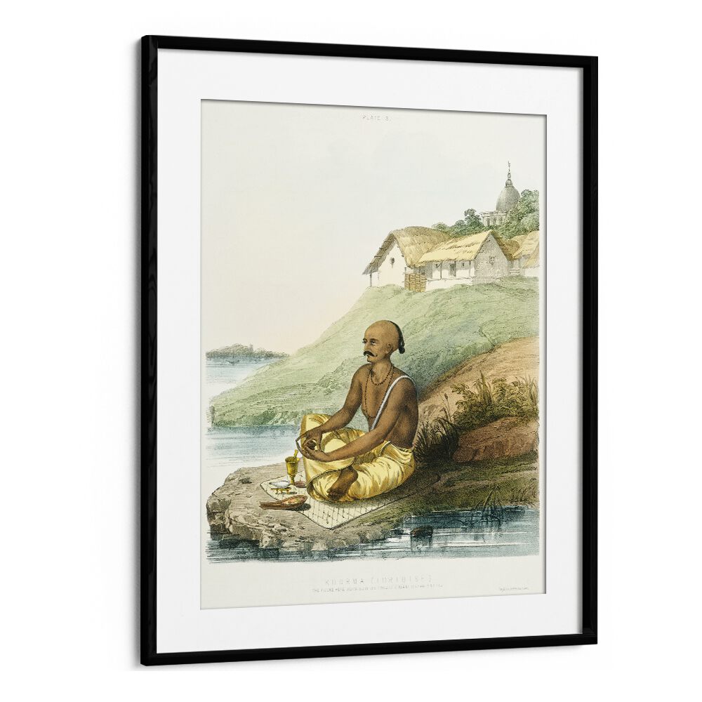 Elegant HAND SIGNS, INDIAN ART PAINTINGS in a black frame, showcasing rich cultural heritage and artistry.