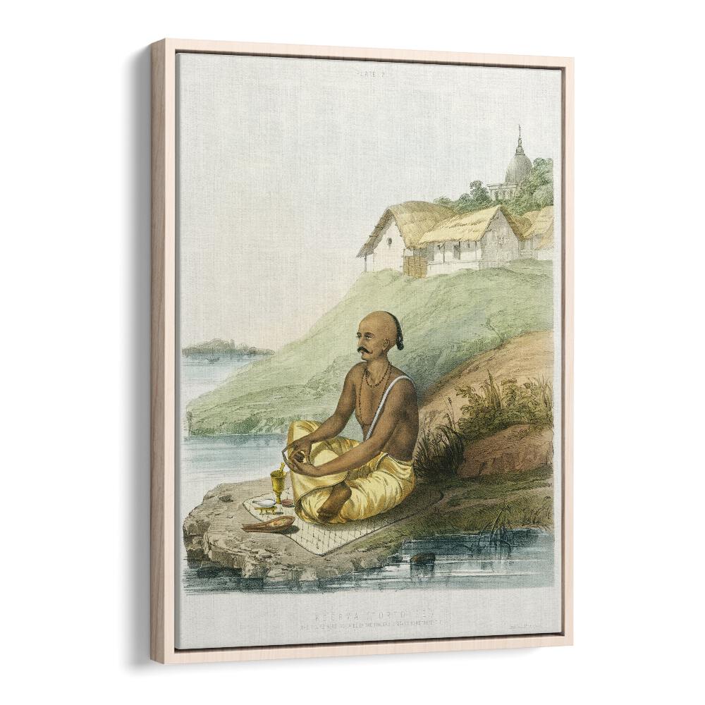 Explore HAND SIGNS, INDIAN ART PAINTINGS, showcasing rich cultural heritage in a beautiful oak wood floater frame.