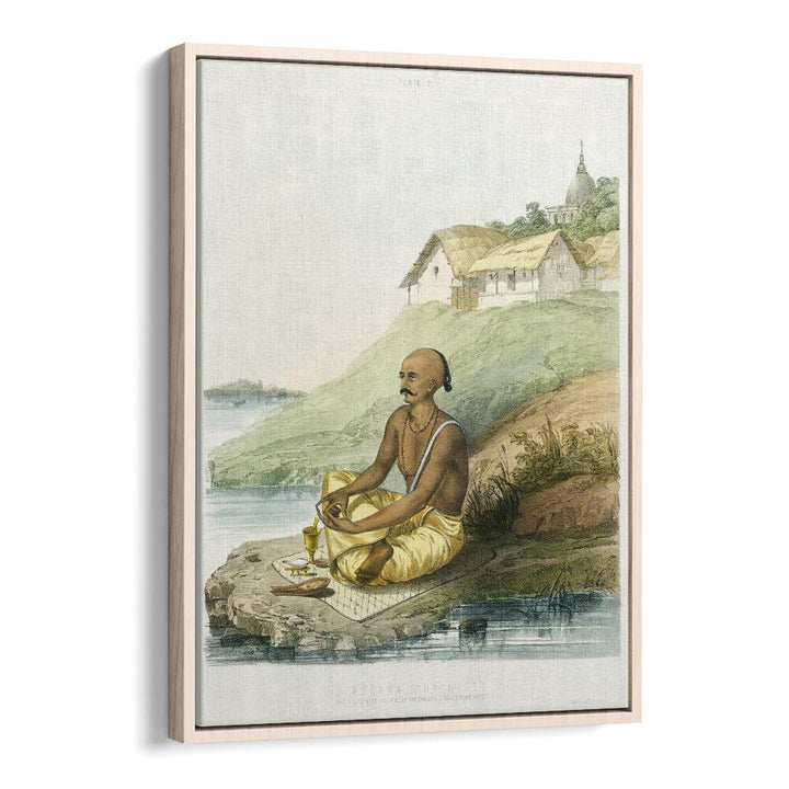 Explore HAND SIGNS, INDIAN ART PAINTINGS, showcasing rich cultural heritage in a beautiful oak wood floater frame.