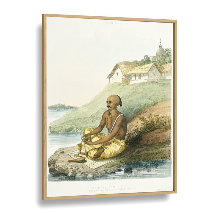 Elegant HAND SIGNS, INDIAN ART PAINTINGS framed in oak, showcasing the rich cultural heritage of Indian artistry.