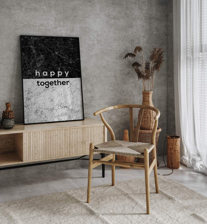 Stylish room featuring the HAPPY TOGETHER COUPLES, QUOTES poster from Orara Studio, perfect for celebrating love.