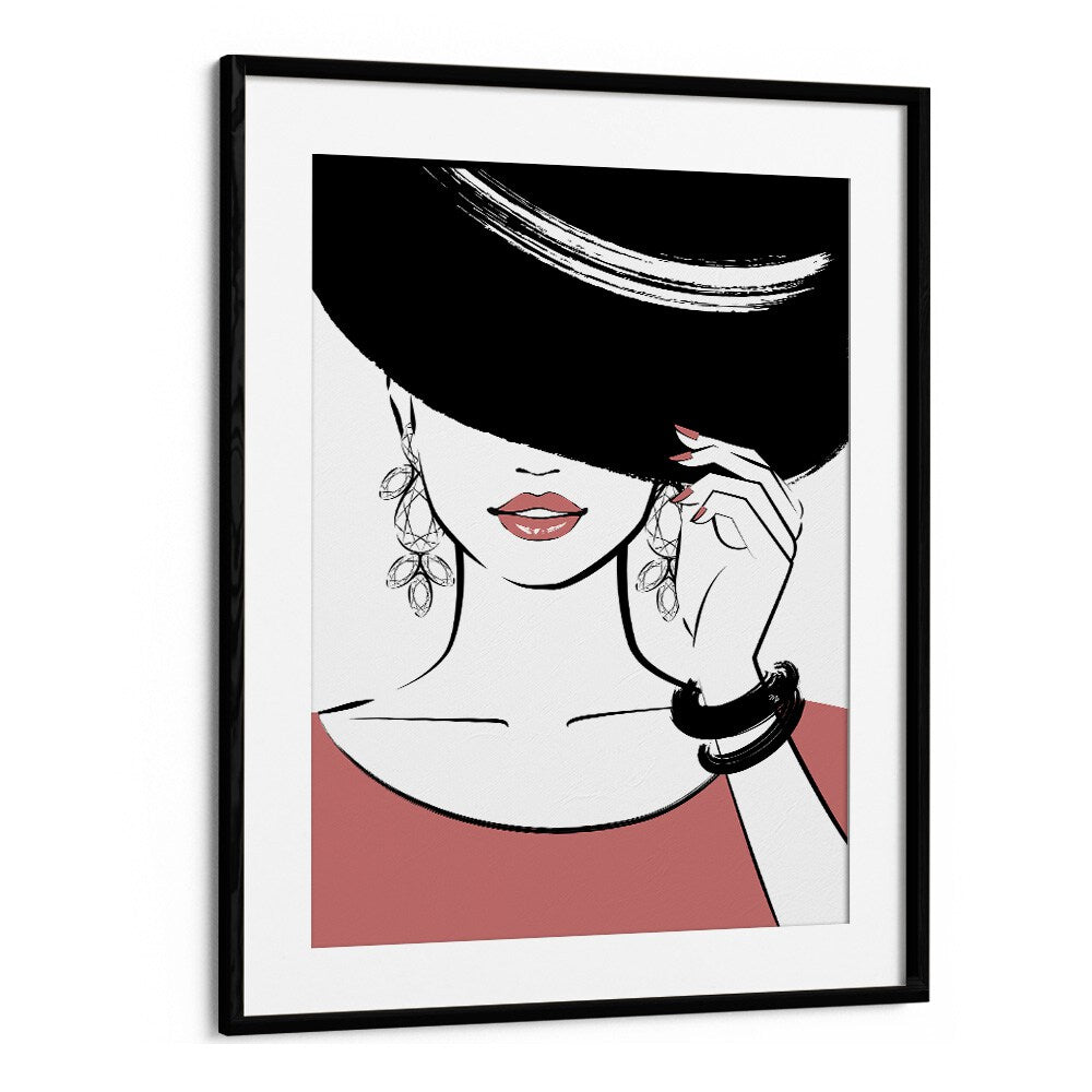 Elegant "Hat Girl" fashion poster by Martina, perfect for elevating your space with style and charm.