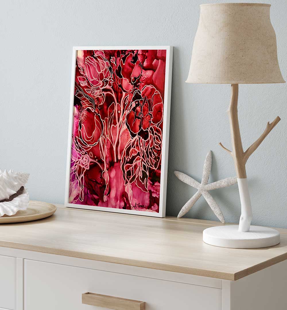 Vibrant HEAVENLY GARDEN, FLORAL FLOWER PAINTINGS enhance your space with serene beauty and rich colors.