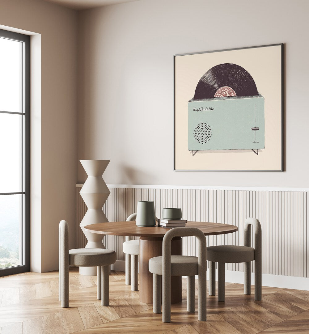 Transform your space with HIGH FIDELITY, MUSIC POSTERS by Florent Bodart, celebrating cinema and music's vibrant essence.