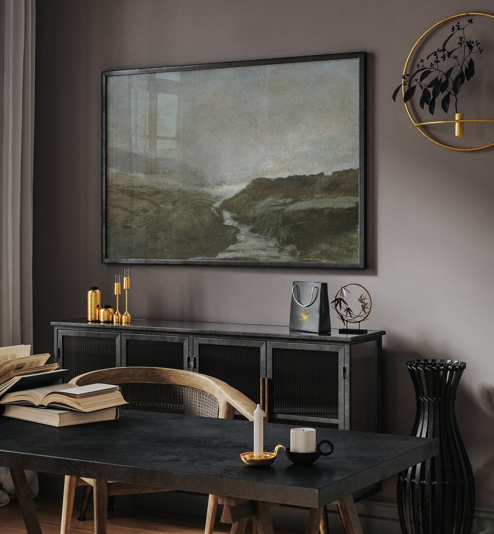 Enhance your space with HIGHLAND BROOK, LANDSCAPE PAINTINGS, showcasing serene nature and elegant decor.