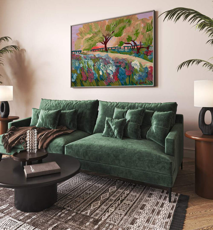 Transform your space with HILL COUNTRY SUNRISE, LANDSCAPE PAINTINGS that capture serene sunrises over rolling hills.