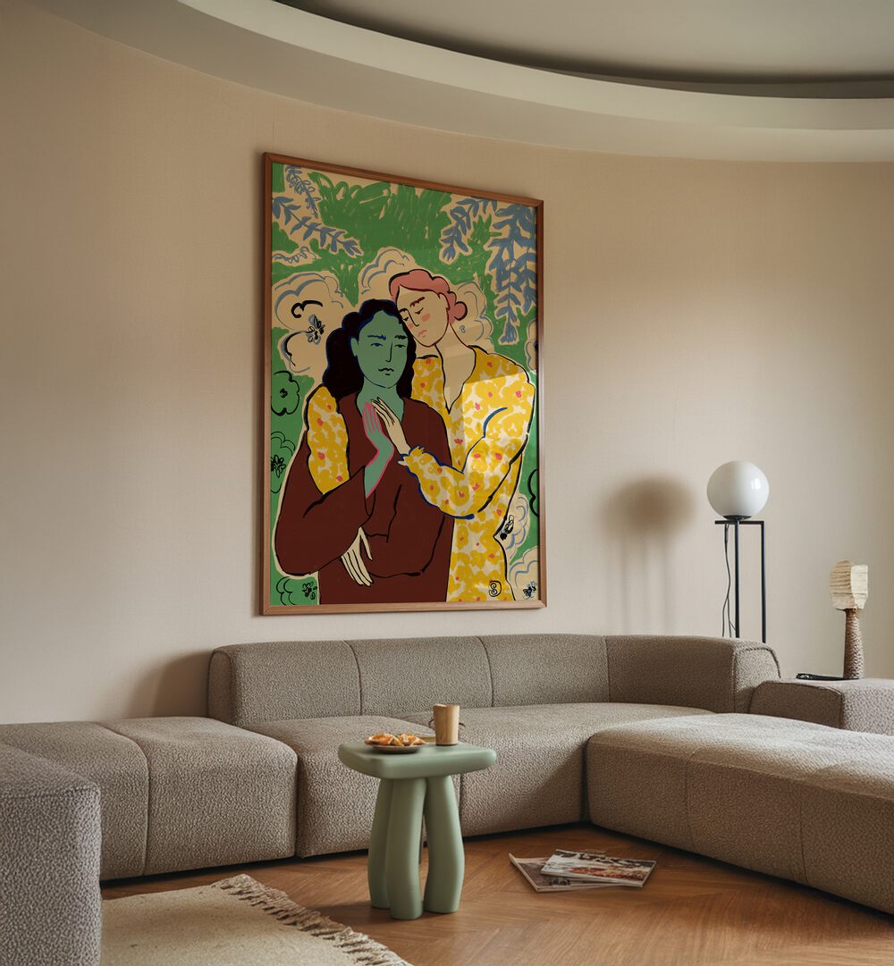 Vibrant art print showcasing HOLDING HANDS, VIBRANT, perfect for adding energy to your space.