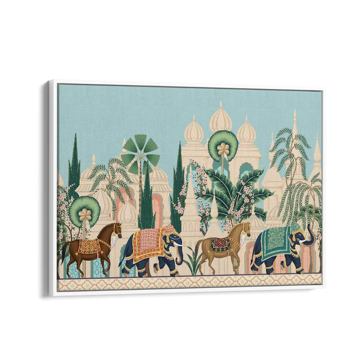 Discover the elegance of the HORSE AND ELEPHANT ROYAL PROCESSION, INDIAN ART PAINTINGS, showcasing India's rich heritage.