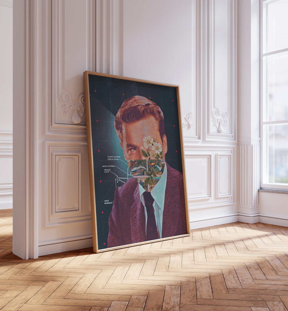 HUMANIOD, SURREAL ART PRINTS showcased in a stylish frame, blending modern elegance and captivating surrealism.
